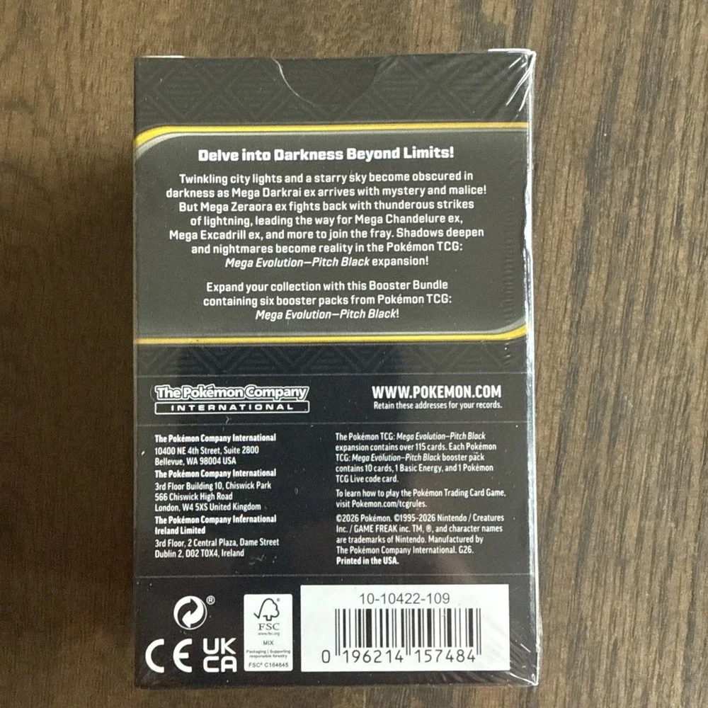 Pokémon - Mega Evolution Pitch Black Booster Bundle Sealed New